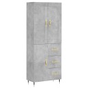  Highboard betonggrå 69,5x34x180 cm konstruert tre