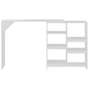 vidaXL Barbord med flyttbar hylle hvit 138x39x110 cm