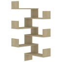vidaXL Veggmonterte hj?rnehyller 2 stk sonoma eik 40x40x50 cm sponplate