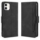 INCOVER iPhone 12 / 12 Pro Blankt Skinndeksel med Stor Lommebok - Svart
