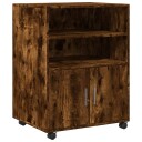 Rulleskap røkt eik 60x48x81 cm konstruert tre
