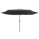 vidaXL Parasoll med metallstang 400 cm antrasitt