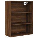 vidaXL Hengende veggskap brun eik 69,5x32,5x90 cm