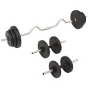 vidaXL Vektstang- og manualsett 30 kg