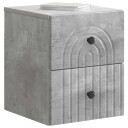  Vegghengt Nattbord Betonggrå 33 x 34,5 x 40 cm Konstruert tre