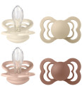 Bibs Supreme+ Smokker Str. 2 4 pack Symmetrisk Blush/Ivo 6 18 md Smokk Beige Hvit Rosa 62 86