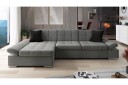 Djerra Sofa med Divan 3 seter   Grå/Svart