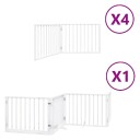 Vidaxl Hundeport Sammenleggbar 12 Paneler Hvit 960 cm Poppeltre