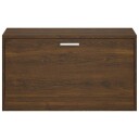 vidaXL Skobenk brun eik 80x24x45 cm konstruert tre