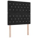  Sengegavl Krystallknapp Tuftet Svart 90 cm Fløyel