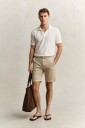 Solblekede chinoshorts OAT BEIGE 34