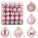 vidaXL Juleballsett 100 stk. Rosa 4 cm Polystyren
