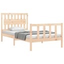 vidaXL Sengeramme med hodegavl 100x200 cm heltre 8720845975869