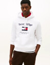 Tommy Hilfiger Tommy Embro Flag Hoodie - White - S