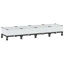 vidaXL Hagekrukke med hjul Hvit 160 x 40 x 33 cm PP