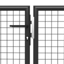 vidaXL Hageport stål 350x75 cm antrasitt