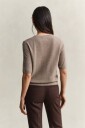 Gant Cashmere Blend C Neck Cardigan Ss   Beige   S