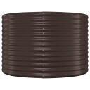 vidaXL Plantekasse pulverlakkert stål 322x100x68 cm brun
