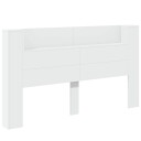  Hodegavl med hylle Hvit 180 x 16,5 x 103,5 cm Konstruert tre
