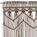 vidaXL Makramé gardin gråbrun 140x240 cm bomull