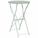  Sammenleggbar Hagebord Lys Mynte Ø50x71 cm Stål