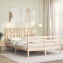 vidaXL Sengeramme med hodegavl 140x200 cm heltre