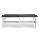 Oscarssons Möbel Nadja Bench 130/cm Hvit Lakkert bjørk/safeskinn Sahara