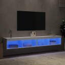  TV benker med LED lys 2 stk hvit 100x30x30 cm