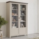 Vitrineskap Evora 2 dører - Lys beige