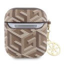 Guess Case For Airpods 1/2 Gua2pgce4cw Brun Gcube Classic Gold Logo W/Charm