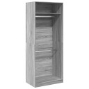  Garderobe grå sonoma 80x50x200 cm konstruert tre