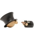 FableWood H.C. Andersen 8 cm Trefigur i Gummitre/Sapele - Svart Dekorasjon