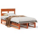  Sengeramme uten madrass voksbrun 75x190 cm heltre furu