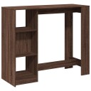  Barbord med hylle brun eik 124x46x103,5 cm konstruert tre 8721158386854