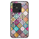 Checkered Pattern Xiaomi Redmi 10C Hybrid-deksel Fargerik Mandala