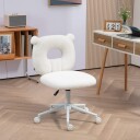 Justerbar kontorstol i teddy fleece