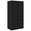  Baderomsskap med skuff Svart 79,5 x 49 x 156 cm Konstruert tre