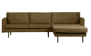 Bepurehome Rodeo Chaise Lounge Right Velvet brass