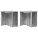 vidaXL Avlastningsbord 2 pcs Grå Sonoma 37 x 32 x 40 cm Konstruert tre