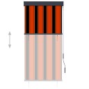 vidaXL Utendørs rullegardin 80x250 cm oransje og brun