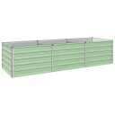 vidaXL Hevet Hagebed Pastellgrønn 240 x 80 x 55 cm kaldvalset stål