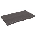 vidaXL Vegghylle m?rkegr? 100x60x4 cm behandlet heltre eik