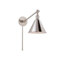 Boston vägglampa nickel