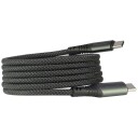 Audi USB-C 2.0 Lade- og Synkroniseringskabel 20V 3A 60W Svart