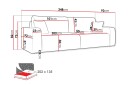 Barile Sovesofa 3 seter i Plysj   Beige