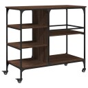  Kjøkkentralle brun eik 100x45x89,5 cm konstruert tre 842385