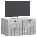  Vegghengt TV skap Betonggrå 59,5 x 41 x 30 cm Konstruert tre