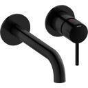 Utvendige deler til innebygd servant. 180 mm tut. Matt svart matte black