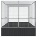 Voliere Med Forlengelse Sølv 418X207X212 cm Stål