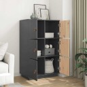vidaXL Highboard grå 67x40x108,5 cm heltre furu